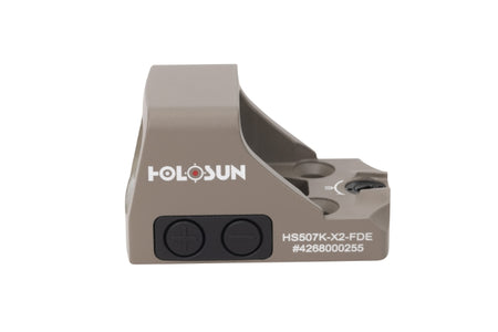 Holosun HS507K-X2 FDE Multi-Reticle Circle Dot Red Dot Sight w/Shake Awake for Subcompact Pistols